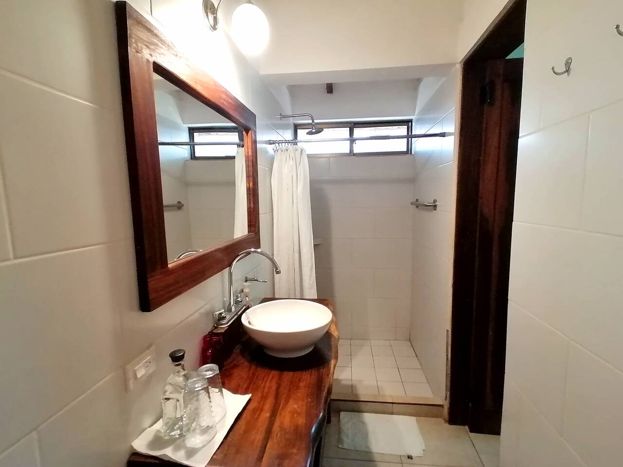 Solar hot water shower